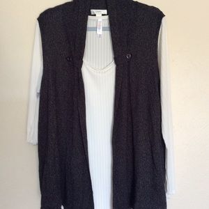 CJ Banks Black Sweater Vest